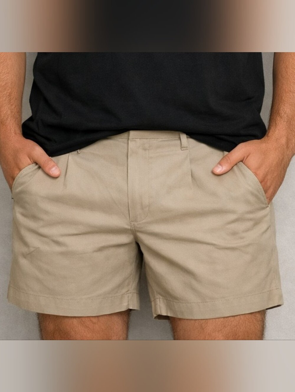 NWT Men's Plus Goodfellow & Co Men's Khaki Shorts Size 42 Soft Stretch